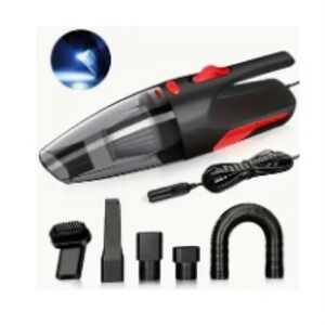 Black and Red Handheld Vacuum Cleaner with Attachments